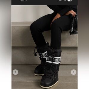 Revolve Net A Porter Tecnica MOON BOOT
Icon shell faux leather snow boots